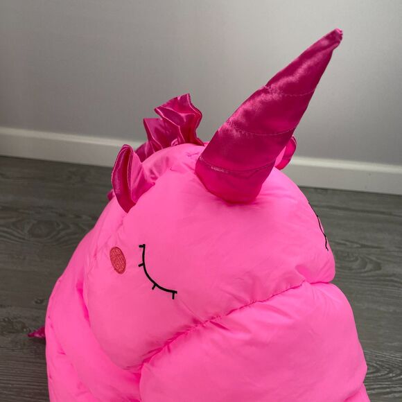 Puffer Pals Pillow Pink Unicorn 18in Soft Squish Plush Stuffed Animal Toy - Picture 7 of 12